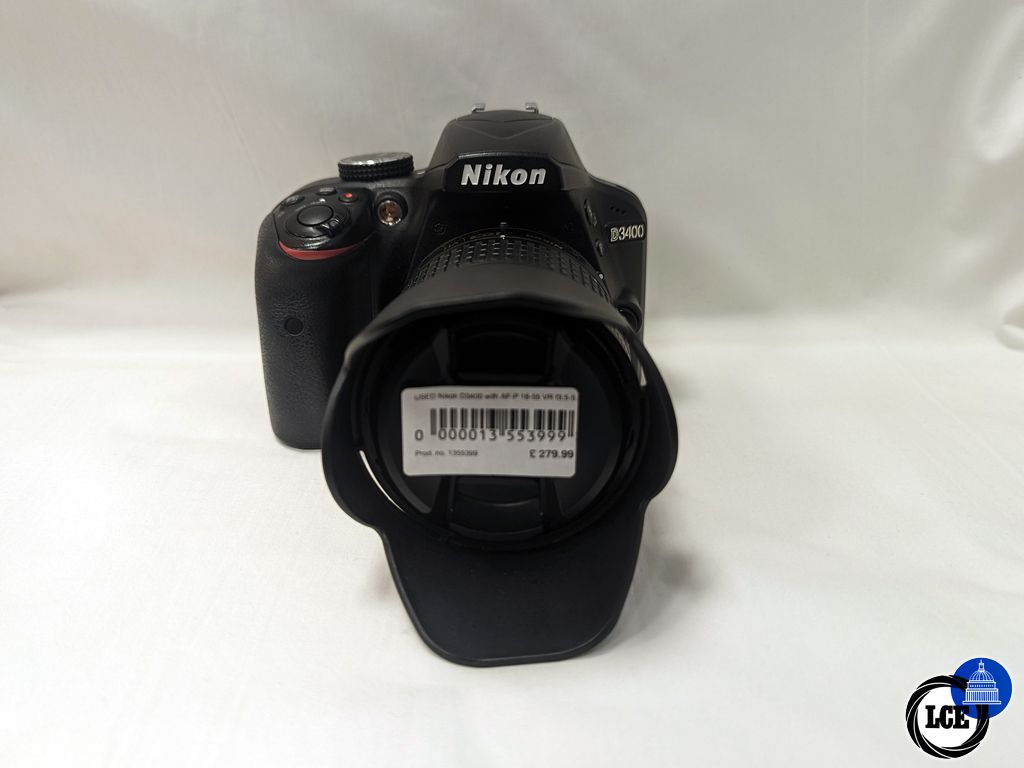 Nikon D3400 with AF-P 18-55mm f3.5-5.6G DX VR Lens